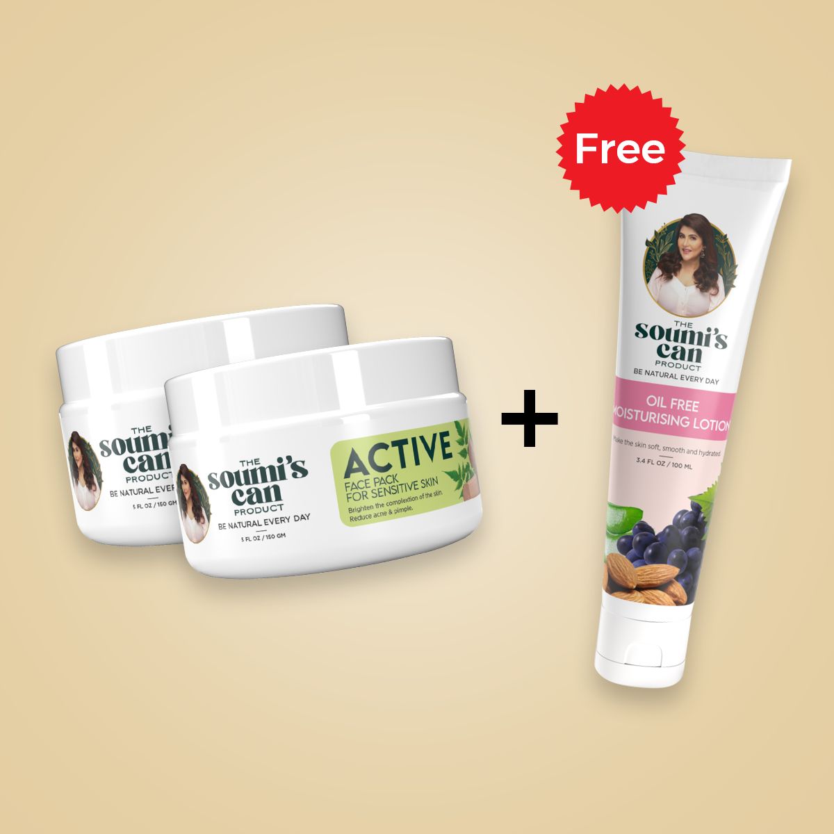 Buy 2 Can Active & Get 1 Oil Free Moisturising Lotion